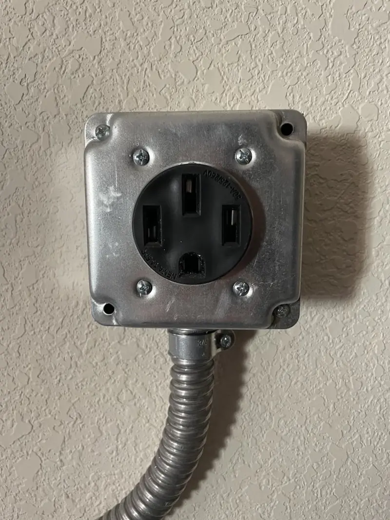 NEMA 14-50 outlet installed for Electrical Panel Upgrade in Antigo